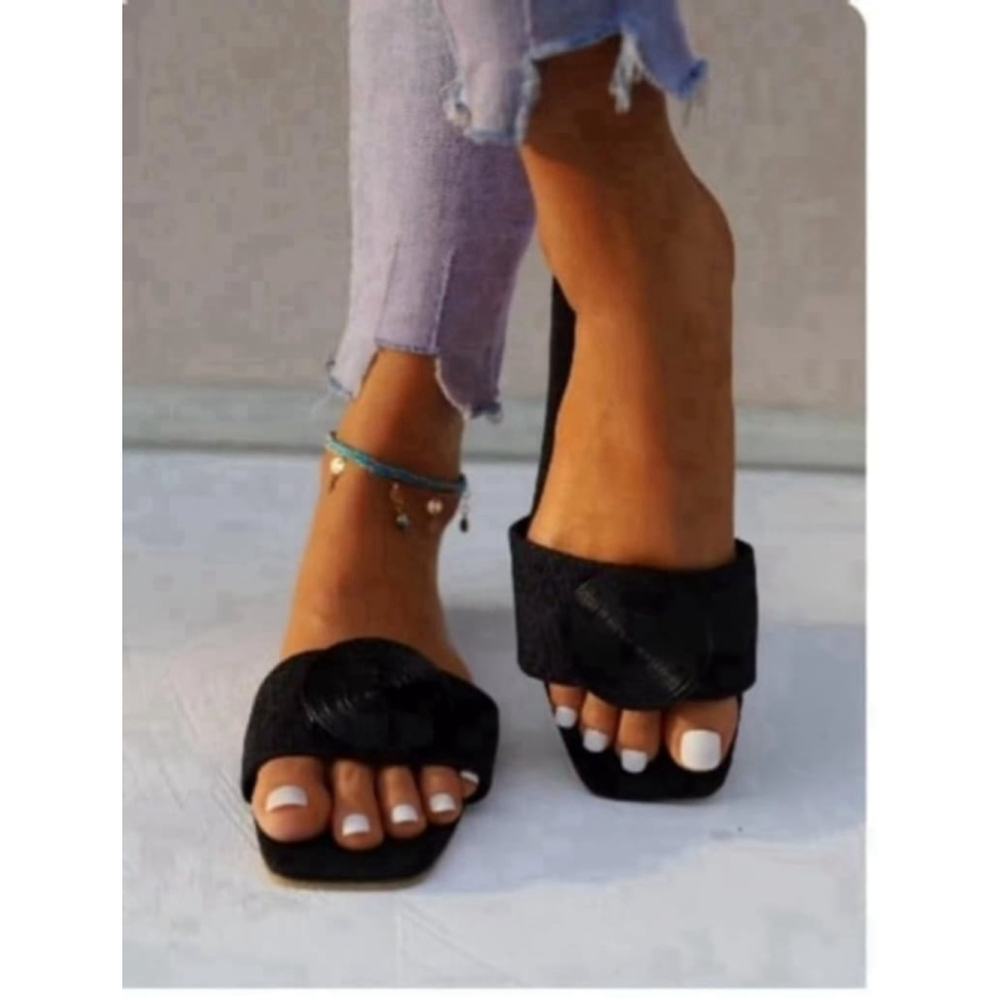 Women's Casual Open Toe Sandals In Black Various Sizes